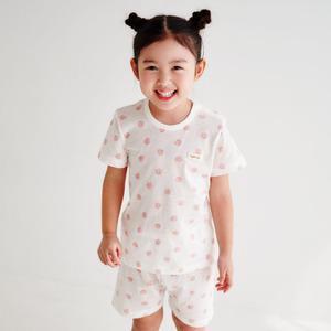 더미누 후르츠피치 아이보리 무형광 에어메쉬 반팔 실내복