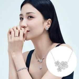 [DIAME][박하선PICK] 로맨틱가든 러브플라워 18K골드 랩그로운 다이아몬드 목걸이 FGDN1289WLAB