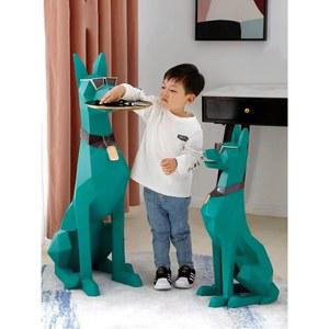 102CM 특대형 도베르만 사이드 대형 골드 금속 집들이선물 테이블 캐릭터 94CM