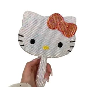 키티 큐빅 거울 핸드메이드 휴대용 손거울 캐릭터