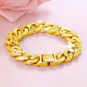 노블레스 특수 주얼리 18k 남자 패션 도금 압축 팔찌 남성