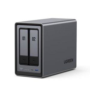 UGREEN NASync DXP2800 2베이 데스크톱 NAS, 인텔 N100 쿼드코어 CPU, 8GB DDR5 RAM, 2.5GbE, * M.2 NVMe 슬롯 2개, 4K HDMI, 네트워크 연결 스토리지(디스크리스)