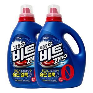 비트 제로 진드기 침투세탁 액체세제 일반용 용기 2.4L x2