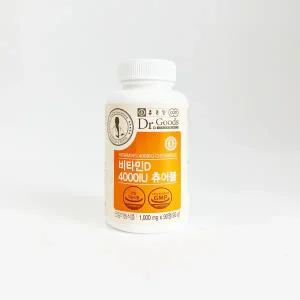닥터굿스 비타민D 4000IU 츄어블 1000mg x 90정 -
