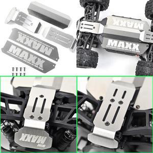 1/10 RC 몬스터 트럭 TRAXXAS MINI MAXX용 1세트 실버 메탈 섀시 아머 가드 플레이트