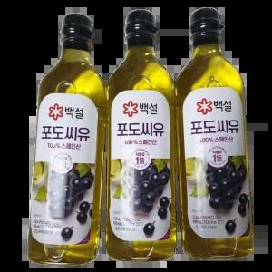 CJ제일제당 백설 포도씨유 900ml x 3개