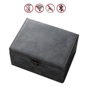 패러데이 상자 Rfid 도난 방지 신호 차단 케이스 레트로 호스 가죽 은행 카드 차폐 상자 자동차 키 케이스에 대한 도난 방지