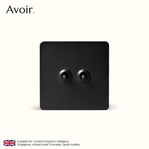 Avoir 블랙 조광기 라이트 벽 소켓 영국 금속 패널 레트로 토글 램프 홈 개선 양방향스윗치 버튼 빈티지스위치 푸시 레트로스위치 버턴스위치 콘센트 스위치버튼 푸쉬 누름스위치 버튼스위치 로커스위치 디머스위치