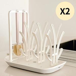 하이비 아기 젖병 솔 젖꼭지 건조대 보관함 거치대 X2