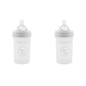 트위스트쉐이크 아기 젖병 1단계 180ml 화이트 2P