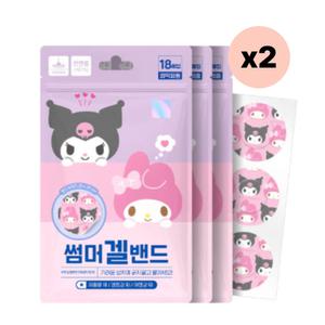 아텍스 산리오 썸머 겔밴드 여름 모기 붓기 18매입 X6