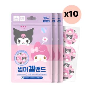 아텍스 산리오 썸머 겔밴드 여름 모기 붓기 18매입X30