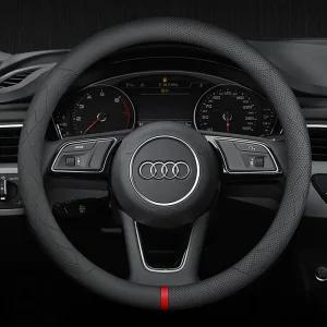 자동차 핸들 커버 얇은가죽 논슬립 사계절용 전차종 공용 원형 심플 프리미엄