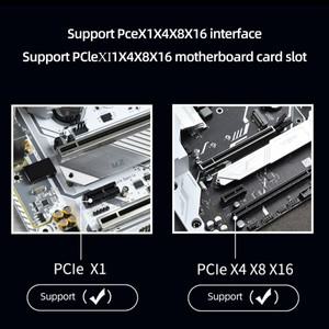 M.2 NVME To PCIe4.0 X1 확장 카드 어댑터 지원 SSD 2230/2242/2260/2280 용 PCIe X4 X8 인터페이스 변환기