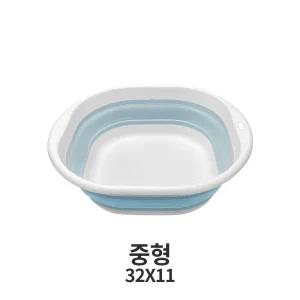 접이식 주방 설겆이통 대야 캠핑 휴대용 다라 바구니 보관 손빨래 부피 설거지통 좁은공간 접고펴는 화장실