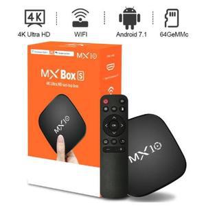 MX10 스마트 TV 리시버 셋톱 박스 안드로이드 7.1 OS 1GB 2.4G 와이파이 100M  HD 미디어 플레이어 프로 5G