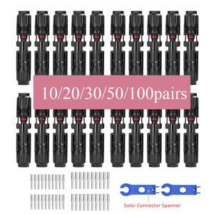 태양광 패널 전기 플러그 커넥터 30A 키트 20 1000V 5MM MC PV 와이어 10 6MM 4MM 30 방수 50 케이블용 100