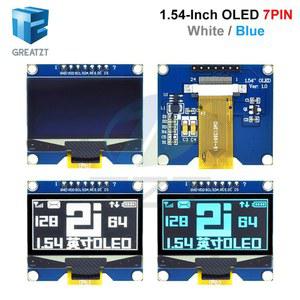 1 54 인치 4PIN 7PIN 흰색 파란색 노란색 OLED 스크린 모듈 TZT CH1116 / SSD1309 드라이브 SSD1306 SPI 인터페이스 128 64 호환
