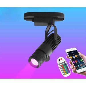 컬러 핀조명 스포트라이트 천장 공연 램프 무대 RGB 레일 12W 연극