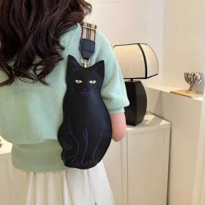 검은고양이 숄더백 여성용 가방 고양이 셀럽 토트백