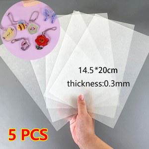 슈링클스 열 수축 필름 반투명 시트 블랭크 아트 용지 DIY 14 5x20cm 5