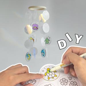 (올인원키트) DIY 썬캐쳐 자개 모빌 만들기 세트 모든 재료 포함