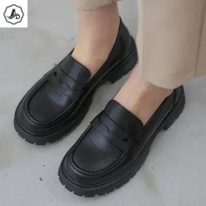[애슬릿] 키높이 로퍼 통굽 여성 페니 클래식 학생 발 편한