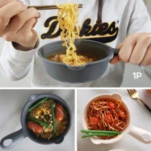 티본 손잡이 쿡앤밥500ml뚜껑포함1p 전자렌지용 앞접시 심플 혼밥 손잡이접시 먹방 손잡이 압접시