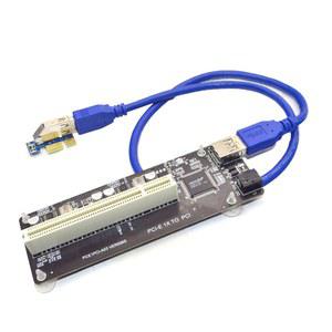 PCIE PCI E Express x1 라이저 카드 버스 고효율 어댑터 변환기 USB 3 0 케이블, 데스크탑 PC ASM1083 칩용