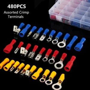 터미널 단자 480PCS 세트 (보관 케이스 포함)/멀티/철재/비트/공구/철판/타일/연결대/만능/목재/드릴/부품
