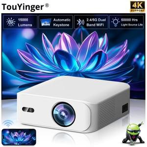Touyinger L9 휴대용 미니 소형 호환 프로젝터 FHD 1080P 풀 빔 4K 비디오 WiFi 영화 홈 시어터