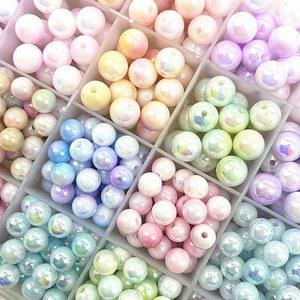 큐빅 10mm 라운드 아크릴 비즈 쥬얼리에 대한 스페이서 DIY 팔찌 목걸이 펜던트 귀걸이 만들기