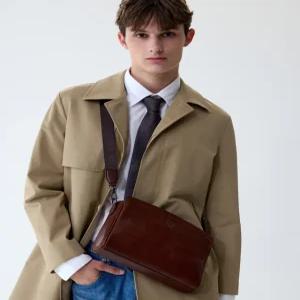 닥스 액세서리 25FW [그립백][OXFORD][옥스포드][PREMIUM]다크브라운 베지터블 레더 그립백(크로스백 겸용