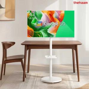 [으뜸효율]더함 삼탠바이미 109cm 43인치 화이트 라이트 패키지 TV+이동식스탠드 UA431QLED