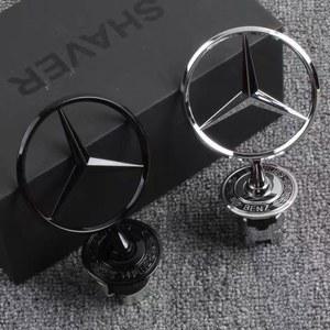 3D 메탈 블루 크롬 스타 보닛 후드 로고 엠블럼 배지 메르세데스 벤츠 W203 W204 W205 W210 W211 W212 W213 W214 W220 W221 W222