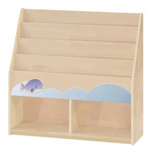 자작나무책꽂이/4단/고래/구름