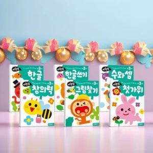 삼성 지능업 만3세 놀이책 한글쓰기 그림찾기 숫자 놀이 어린이 학습 교구 (2개)