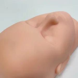 얼굴 실리콘 속눈썹 메이크업 마네킹 연습용