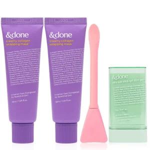 크리미 콜라겐 랩핑 마스크 50ml 2개+선스틱+실리콘 브러쉬 증정/ 탄력 톤업 /