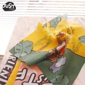 JUSTFRIENDS 손수건   캐릭터손수건 캐릭터손수건 극세사손수건 남녀노소 극세사 여름맞이