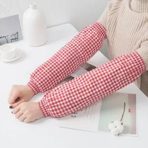 체크 팔토시(레드) 작업용토시 면토시 체크토시 팔토시 여성팔토시