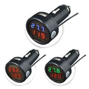자동차용 볼트메타 12V24V 볼트게이지 USB 전압계 전압