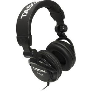 녹음, 팟캐스트, DJ, 음악 및 기타를 위한 TASCAM TH-02 프로페셔널 스튜디오 모니터 헤드폰, 유선, 오버이어 - 1/4인치 잭 어댑터 포함