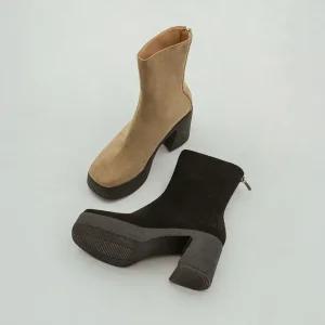 SOVO 세이즈 플랫폼 앵클부츠 8cm