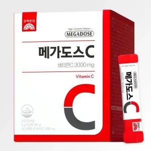고려은단 메가도스C 비타민C 3000mg X 60포 (180g), 1개 고함량 스틱