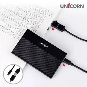 유니콘 USB3.1 5G C타입 A+C젠더2.5인치 하드케이스하드 외부하드 외부저장하드