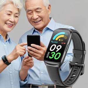 노인 돌봄파스 스마트워치밴드 GPS 위치추적시계 안심 24시케어 바이탈체크 SOS알림 방수