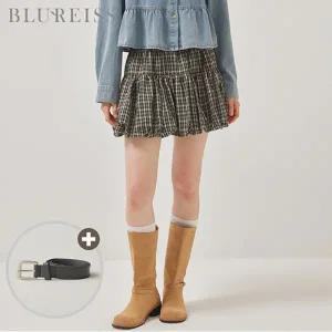 [블루레이스] [벨트SET]체크 벌룬 미니 스커트_B5F1SK8071