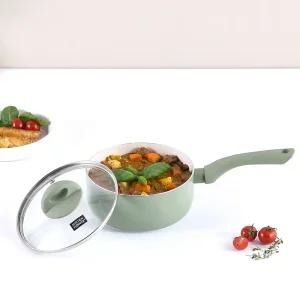키친플라워 쿠킨 IH인덕션 칼라냄비 편수 18CM (그린)