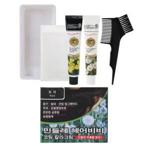헤어염색약 민들레추출물 순한염색 칼라크림 80g 흑색